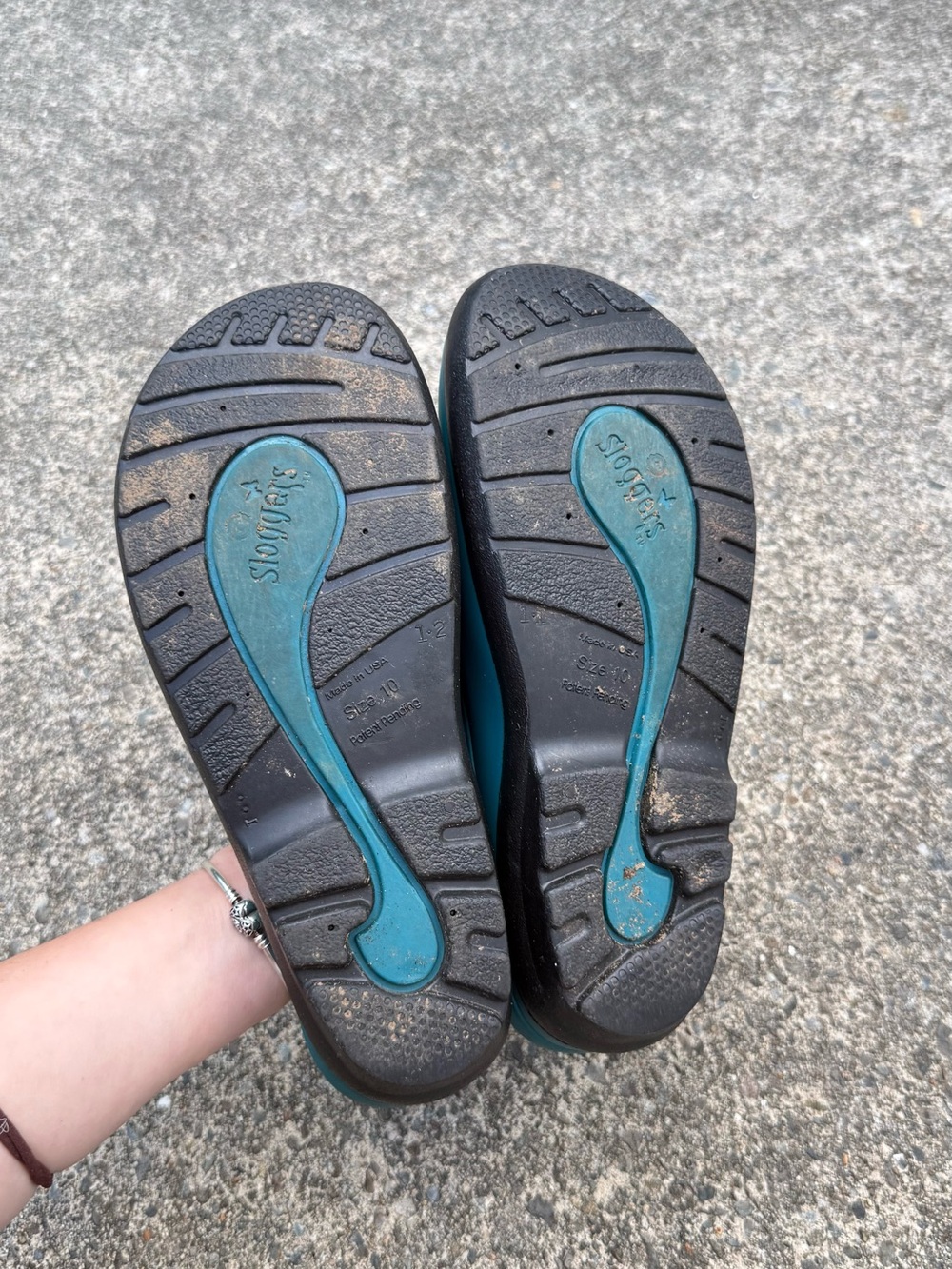 Sloggers Teal Waterproof Garden Clogs Slip-On Shoes Women’s Size 10 - Picture 9 of 10